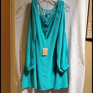 NWT Turquoise Criss Cross Back Dress